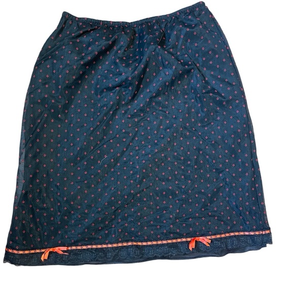 Vanity Fair vintage retro polka dot black and red skirt slip - Picture 1 of 4
